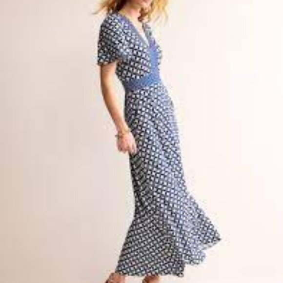 Boden "Ellie" Flutter Maxi Tea Dress NWT - Picture 1 of 4
